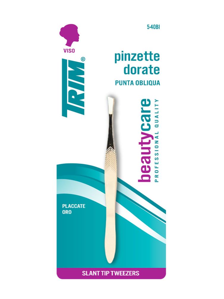 Pinzette Dorate Punta Obliqua